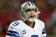 ATLANTA, GA - NOVEMBER 04: Tony Romo #9 of the Dallas Cowboys yells to the sideline against the Atlanta Falcons at Georgia Dome on November 4, 2012 in Atlanta, Georgia. (Photo by Kevin C. Cox/Getty Images)