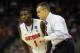 OMAHA, NE - MARCH 16: Head coach Billy Donovan of the Florida Gators talks with Kenny Boynton #1 against the Virginia Cavaliers during the second round of the 2012 NCAA Men's Basketball Tournament at CenturyLink Center on March 16, 2012 in Omaha, Nebraska. (Photo by Doug Pensinger/Getty Images)
