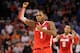 BOSTON, MA - MARCH 24: Deshaun Thomas #1 and Jared Sullinger #0 of the Ohio State Buckeyes celebrate towards the end of the game against the Syracuse Orange during the 2012 NCAA Men's Basketball East Regional Final at TD Garden on March 24, 2012 in Boston, Massachusetts. (Photo by Jim Rogash/Getty Images)
