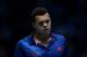 LONDON, ENGLAND - NOVEMBER 09: Jo-Wilfried Tsonga of France looks on during his men's singles match against Andy Murray of Great Britain on day five of the ATP World Tour Finals at O2 Arena on November 9, 2012 in London, England. (Photo by Clive Brunskill/Getty Images)