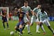 Iniesta is crowded out by resolute Celtic defending