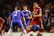LIVERPOOL, ENGLAND - MAY 08: Andy Carroll of Liverpool is challenged by Branislav Ivanovic of Chelsea during the Barclays Premier League match between Liverpool and Chelsea at Anfield on May 8, 2012 in Liverpool, England. (Photo by Alex Livesey/Getty Images)