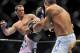 DALLAS - SEPTEMBER 19: UFC fighter Vitor Belfort (R) battles UFC fighter Rich Franklin (L) during their Catch weight bout at UFC 103: Franklin vs. Belfort at the American Airlines Center on September 19, 2009 in Dallas, Texas. (Photo by Jon Kopaloff/Getty Images)