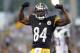 PITTSBURGH, PA - SEPTEMBER 16: Antonio Brown #84 of the Pittsburgh Steelers reacts after making a catch in the second half against the New York Jets during the game on September 16, 2012 at Heinz Field in Pittsburgh, Pennsylvania. The Steelers defeated the Jets 27-10. (Photo by Justin K. Aller/Getty Images)