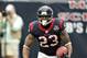 HOUSTON, TX - NOVEMBER 04: Arian Foster #23 of the Houston Texans rushes against the Buffalo Bills at Reliant Stadium on November 4, 2012 in Houston, Texas. Houston defeated Buffalo 21-9. (Photo by Bob Levey/Getty Images)