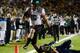 BERKELEY, CA - NOVEMBER 10: Colt Lyeria #15 of the Oregon Ducks runs out of the tackle of Alex Logan #6 of the California Golden Bears and into the endzone for a fourteen-yard touchdown play in the fourth quarter of an NCAA College football game at California Memorial Stadium on November 10, 2012 in Berkeley, California. (Photo by Thearon W. Henderson/Getty Images)