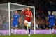 LONDON, ENGLAND - OCTOBER 31: Javier Hernandez of Manchester United celebrates his goal during the Capital One Cup Fourth Round match between Chelsea and Manchester United at Stamford Bridge on October 31, 2012 in London, England. (Photo by Shaun Botterill/Getty Images)