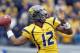 MORGANTOWN, WV - NOVEMBER 03: Geno Smith #12 of the West Virginia Mountaineers drops back to pass against the TCU Horned Frogs during the game on November 3, 2012 at Mountaineer Field in Morgantown, West Virginia. (Photo by Justin K. Aller/Getty Images)