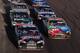 Kevin Harvick takes the green at the end of the race