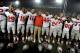 STATE COLLEGE, PA - OCTOBER 27: Head coach Urban Meyer of the Ohio State Buckeyes celebrates with his team after defeating the Penn State Nittany Lions at Beaver Stadium on October 27, 2012 in State College, Pennsylvania. The Ohio State Buckeyes won 35-23. (Photo by Patrick Smith/Getty Images)