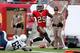 TAMPA, FL - NOVEMBER 11: Defensive back Leonard Johnson #29 of the Tampa Bay Buccaneers runs back an interception for a touchdown against the San Diego Chargers during the game at Raymond James Stadium on November 11, 2012 in Tampa, Florida. (Photo by J. Meric/Getty Images)