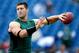 FOXBORO, MA - OCTOBER 21: Tim Tebow #15 of the New York Jets completes drills before a game against the New England Patriots at Gillette Stadium on October 21, 2012 in Foxboro, Massachusetts. (Photo by Jim Rogash/Getty Images)
