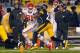 PITTSBURGH, PA - NOVEMBER 12: Tony Moeaki #81 of the Kansas City Chiefs runs for yards after the catch against Keenan Lewis #23 of the Pittsburgh Steelers at Heinz Field on November 12, 2012 in Pittsburgh, Pennsylvania. (Photo by Gregory Shamus/Getty Images)