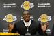 EL SEGUNDO, CA - AUGUST 10: Dwight Howard speaks after being introduced to the media as the newest member of the Los Angeles Lakers during a news conference at the Toyota Sports Center on August 10, 2012 in El Segundo, California. The Lakers aquired Howard from Orlando Magic in a four-team trade. In addition Lakers wil receive Chris Duhon and Earl Clark from the Magic. (Photo by Kevork Djansezian/Getty Images)