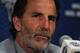 NEWARK, NJ - MAY 19: Head coach John Tortorella of the New York Rangers speaks to the media after they defeated the New Jersey Devils 3 to 0 in Game Three of the Eastern Conference Final during the 2012 NHL Stanley Cup Playoffs at the Prudential Center on May 19, 2012 in Newark, New Jersey. (Photo by Bruce Bennett/Getty Images)