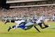 November 11, 2012; Philadelphia, PA, USA; Dallas Cowboys wide receiver Dez Bryant (88) catches a touchdown pass behind Philadelphia Eagles cornerback Dominique Rodgers-Cromartie (23) during the third quarter at Lincoln Financial Field. The Cowboys defeated the Eagles 38-23. Mandatory Credit: Dale Zanine-US PRESSWIRE