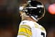 September 9 2012; Denver, CO, USA; Pittsburgh Steelers quarterback Ben Roethlisberger (7) on the sidelines in the fourth quarter against the Denver Broncos at Sports Authority Field. Mandatory Credit: Ron Chenoy-US PRESSWIRE