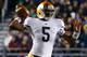 CHESTNUT HILL, MA - NOVEMBER 10: Everett Golson #5 of the Notre Dame Fighting Irish throws a pass against the Boston College Eagles during the game on November 10, 2012 at Alumni Stadium in Chestnut Hill, Massachusetts. (Photo by Jared Wickerham/Getty Images)