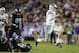FORT WORTH, TX - NOVEMBER 10: Collin Klein #7 of the Kansas State Wildcats runs for a touchdown against the TCU Horned Frogs at Amon G. Carter Stadium on November 10, 2012 in Fort Worth, Texas. (Photo by Ronald Martinez/Getty Images)