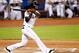 MIAMI, FL - JULY 24: Jose Reyes #7 of the Miami Marlins hits a home run during a game against the Atlanta Braves at Marlins Park on July 24, 2012 in Miami, Florida. (Photo by Sarah Glenn/Getty Images)