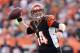 CINCINNATI, OH - NOVEMBER 11: Andy Dalton #14 of the Cincinnati Bengals throws a pass during the NFL game against the New York Giants at Paul Brown Stadium on November 11, 2012 in Cincinnati, Ohio. (Photo by Andy Lyons/Getty Images)