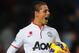 Javier Hernandez claims the match ball against Aston Villa.