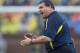 ANN ARBOR, MI - OCTOBER 13: Head coach Brady Hoke of the Michigan Wolverines cheers on his team after a first quarter field goal at Michigan Stadium on October 13, 2012 in Ann Arbor, Michigan. (Photo by Gregory Shamus/Getty Images)