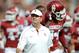 OCT 13, 2012; Dallas, TX, USA; Oklahoma Sooner head coach Bob Stoops prior to the game against the Texas Longhorns for the red river rivalry at the Cotton Bowl. The Sooners beat the Longhorns 63-21. Mandatory Credit: Matthew Emmons-US PRESSWIRE