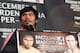 BEVERLY HILLS, CA - SEPTEMBER 17: Boxer Manny Pacquiao addresses the media audience from the podium during the Manny Pacquiao v Juan Manuel Marquez - Press Conference at Beverly Hills Hotel on September 17, 2012 in Beverly Hills, California. (Photo by Victor Decolongon/Getty Images)