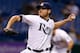 ST. PETERSBURG, FL - SEPTEMBER 22: Pitcher Matt Moore #55 of the Tampa Bay Rays pitches against the Toronto Blue Jays during the game at Tropicana Field on September 22, 2012 in St. Petersburg, Florida. (Photo by J. Meric/Getty Images)
