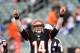 CINCINNATI, OH - NOVEMBER 11: Andy Dalton #14 of the Cincinnati Bengals celebrates following 31-13 win in the NFL game against the New York Giants at Paul Brown Stadium on November 11, 2012 in Cincinnati, Ohio. (Photo by Andy Lyons/Getty Images)