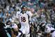 Nov 11, 2012; Charlotte, NC, USA; Denver Broncos quarterback Peyton Manning (18) calls signals in the fourth quarter at Bank of America Stadium. Mandatory Credit: Bob Donnan-US PRESSWIRE