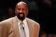 NEW YORK, NY - MAY 06: Head coach Mike Woodson of the New York Knicks looks on against the Miami Heat in Game Four of the Eastern Conference Quarterfinals in the 2012 NBA Playoffs on May 6, 2012 at Madison Square Garden in New York City. NOTE TO USER: User expressly acknowledges and agrees that, by downloading and or using this photograph, User is consenting to the terms and conditions of the Getty Images License Agreement (Photo by Jeff Zelevansky/Getty Images)