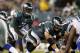 PHILADELPHIA, PA - OCTOBER 30: Michael Vick #7 of the Philadelphia Eagles lines up under center Jason Kelce #62 against the Dallas Cowboys during a game at Lincoln Financial Field on October 30, 2011 in Philadelphia, Pennsylvania. (Photo by Rich Schultz /Getty Images)