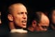 Oct. 29, 2011; Las Vegas, NV, USA; UFC fighter Georges St-Pierre sits cageside during UFC 137 at the Mandalay Bay event center. Mandatory Credit: Mark J. Rebilas-US PRESSWIRE