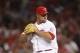 CINCINNATI, OH - SEPTEMBER 21: Jonathan Broxton #50 of the Cincinnati Reds delivers a pitch during the game against the Los Angeles Dodgers at Great American Ball Park on September 21, 2012 in Cincinnati, Ohio. The Dodgers defeated the Reds 3-1. (Photo by John Grieshop/Getty Images)