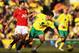 NORWICH, ENGLAND - FEBRUARY 26: Andrew Surman of Norwich City holds off Ryan Giggs of Manchester United during the Barclays Premier League match between Norwich City and Manchester United at Carrow Road on February 26, 2012 in Norwich, England. (Photo by Bryn Lennon/Getty Images)