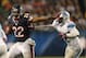 CHICAGO, IL - OCTOBER 22: Matt Forte #22 of the Chicago Bears tries to hold off Justin Durant #52 of the Detroit Lions at Soldier Field on October 22, 2012 in Chicago, Illinois. The Bears defeated the Lions 13-7. (Photo by Jonathan Daniel/Getty Images)