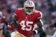 Brandon Jacobs has not received a carry this season with the 49ers.