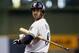 MILWAUKEE, WI - SEPTEMBER 30: Ryan Braun #8 of the Milwaukee Brewers steps up to the plate to bat against the Houston Astros at Miller Park on September 30, 2012 in Milwaukee, Wisconsin. The Astros defeated the Brewers 7 - 0. (Photo by Mark Hirsch/Getty Images)