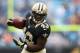 CHARLOTTE, NC - SEPTEMBER 16: Darren Sproles #43 of the New Orleans Saints runs with the ball against the Carolina Panthers during their game at Bank of America Stadium on September 16, 2012 in Charlotte, North Carolina. (Photo by Streeter Lecka/Getty Images)