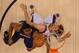 Apr. 7, 2012; Phoenix, AZ, USA; Los Angeles Lakers center Andrew Bynum (left) positions for a rebound against Phoenix Suns center Robin Lopez in the first half at the US Airways Center. The Suns defeated the Lakers 125-105. Mandatory Credit: Mark J. Rebilas-US PRESSWIRE