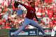 CINCINNATI, OH - OCTOBER 11: Aroldis Chapman #54 of the Cincinnati Reds pitches against the San Francisco Giants in Game Five of the National League Division Series at the Great American Ball Park on October 11, 2012 in Cincinnati, Ohio. The Giants defeated the Reds 6-4. (Photo by Jonathan Daniel/Getty Images)