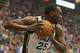 SALT LAKE CITY, UT - OCTOBER 31: Al Jefferson #25 of the Utah Jazz grabs a rebound during a game against the Dallas Mavericks during the first half of an NBA game October 31, 2012 at Energy Solution Arena in Salt Lake City, Utah. NOTE TO USER: User expressly acknowledges and agrees that, by downloading and or using this photograph, User is consenting to the terms and conditions of the Getty Images License Agreement. (Photo by George Frey/Getty Images)