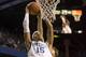 Nov 16, 2012; Lexington , KY, USA; Kentucky Wildcats forward Willie Cauley-Stein (15) dunks the ball against Lafayette Leopards center Nathaniel Musters (54) at Rupp Arena. Kentucky defeated Lafayette 101-49. Mandatory Credit: Mark Zerof-US PRESSWIRE