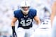 October 6, 2012; University Park, PA, USA; Penn State Nittany Lions linebacker Michael Mauti (42) during the game against the Northwestern Wildcats at Beaver Stadium. Mandatory Credit: Evan Habeeb-US PRESSWIRE