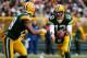 GREEN BAY, WI - NOVEMBER 04: Aaron Rodgers #12 of the Green Bay Packers pitches the ball to Randall Cobb #18 against the Arizona Cardinals at Lambeau Field on November 4, 2012 in Green Bay, Wisconsin. The Packers defeated the Cardinals 31-17. (Photo by Jonathan Daniel/Getty Images)
