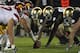 SOUTH BEND, IN - OCTOBER 22: Members of the Notre Dame Fighting Irish defense line up against the offense of the University of Southern California Trojans at Notre Dame Stadium on October 22, 2011 in South Bend, Indiana. USC defeated Notre Dame 31-17. (Photo by Jonathan Daniel/Getty Images)