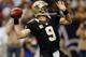 NEW ORLEANS, LA - NOVEMBER 11: Drew Brees #9 of the New Orleans Saints throws a pass against the Atlanta Falcons at The Mercedes-Benz Superdome on November 11, 2012 in New Orleans, Louisiana. (Photo by Chris Graythen/Getty Images)