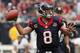 November 18, 2012; Houston, TX, USA; Houston Texans quarterback Matt Schaub (8) throws a pass during the third quarter against the Jacksonville Jaguars at Reliant Stadium. Mandatory Credit: Troy Taormina-US PRESSWIRE